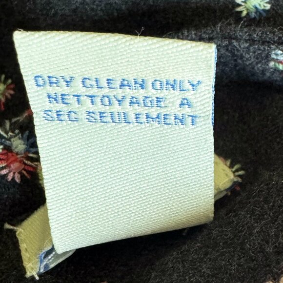 Odille Anthropologie dark gray floral cotton pencil skirt size 14 - Picture 6 of 6